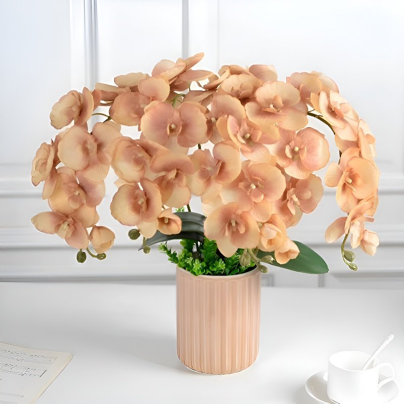 Artificial Butterfly Orchid Floral Arrangement for Home Decoration