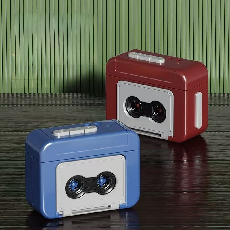 ミニレトロ録音機ポータブルスピーカーキーホルダー