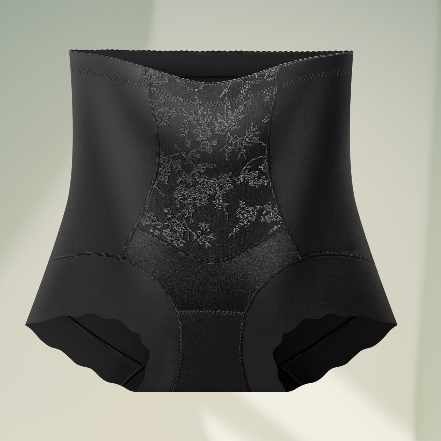 자카드 엠보싱 하이웨이스트 복부 컨트롤 브리프