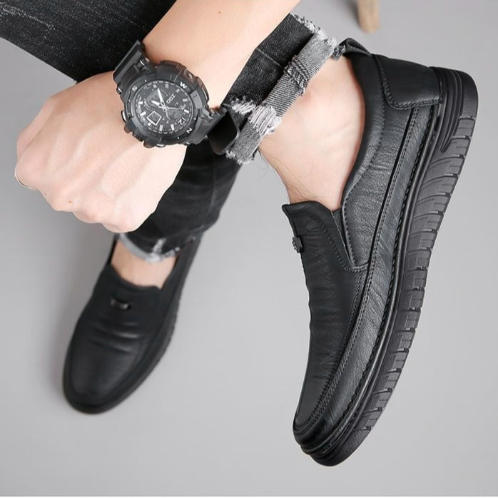 남성 드라이빙화 소프트 바닥 통풍 미끄럼 방지 구두 남성 캐주얼화 아빠 신발 중년 드라이빙화