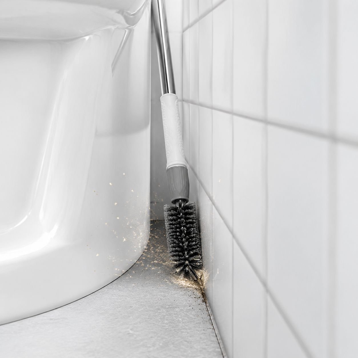 Home cleaning kit with adjustable handle