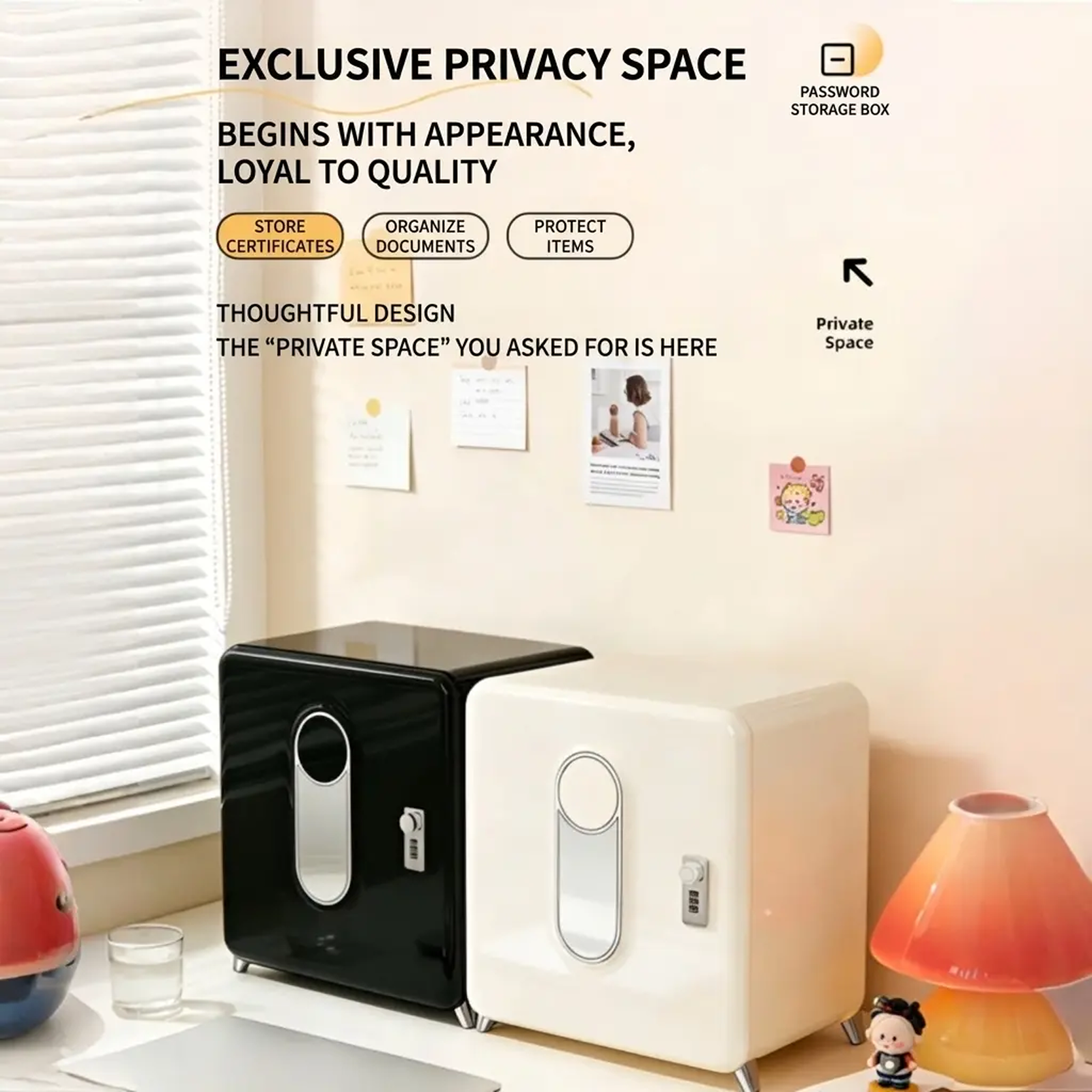 Boîte de rangement secrète à grande capacité avec verrou