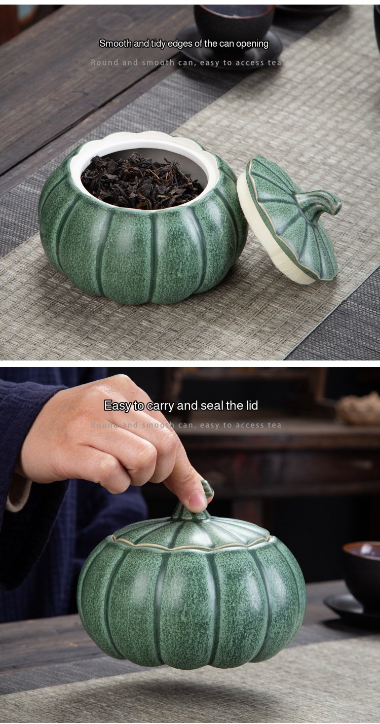 Airtight pumpkin canister for tea and dry snack storage