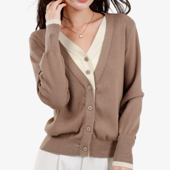 얇고 편안한 여성 니트 상의