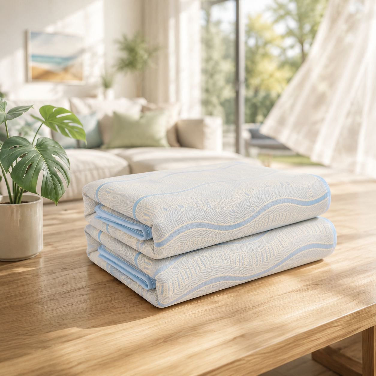 Simple summer ice silk sofa cushion, non-slip bottom