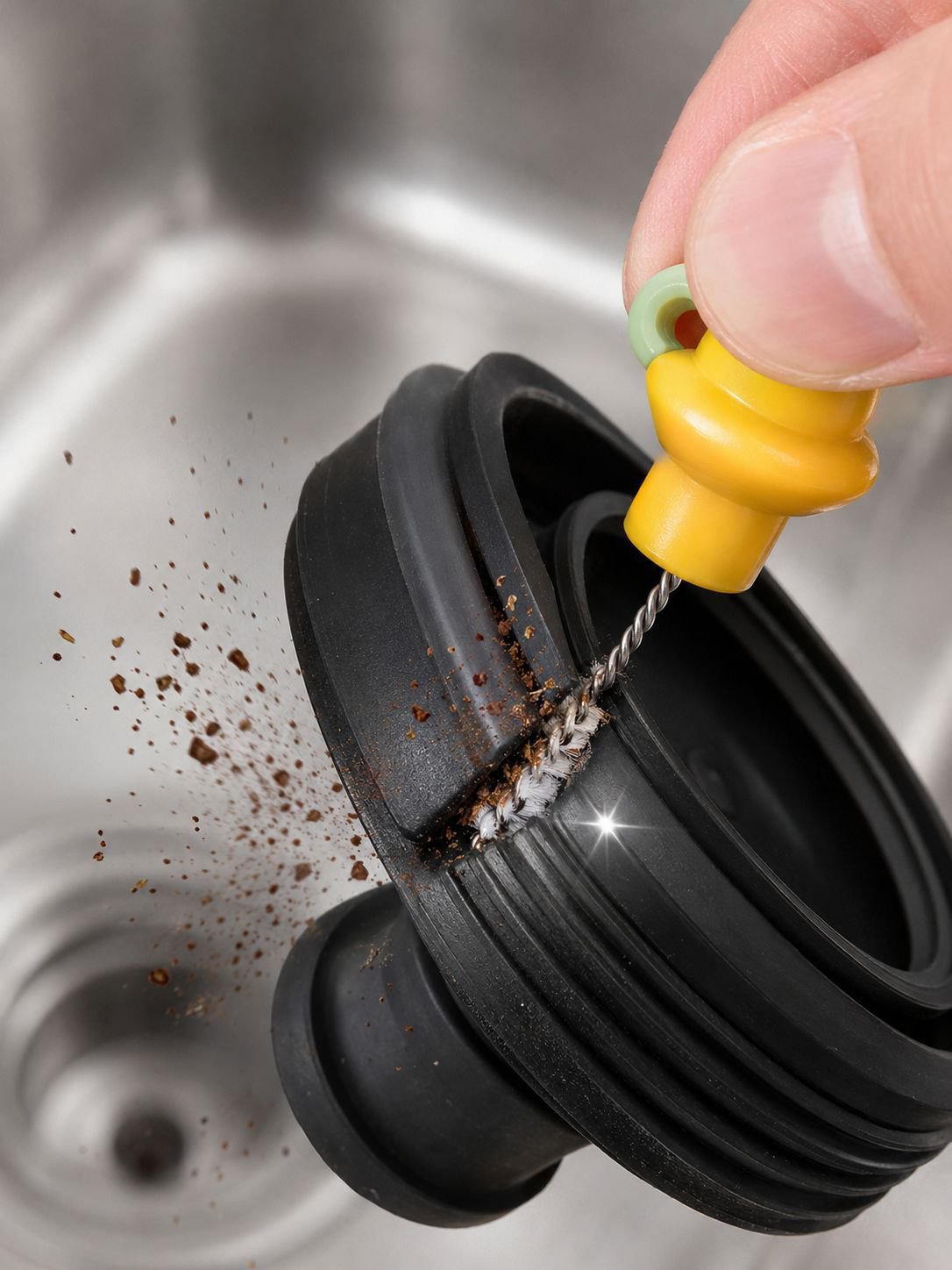 Multipurpose bottle cleaning brush for cups and glassware