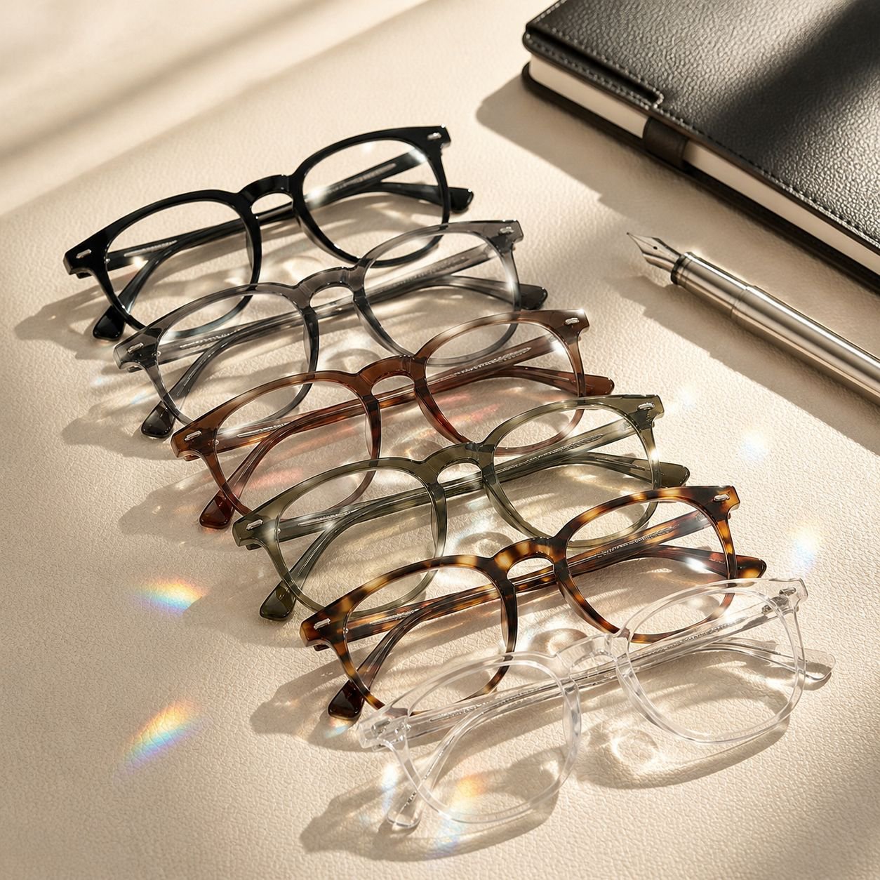 Großes Gesicht, schwarze Anti-Blaulicht-Brille, TR-Material, Retro-Rahmen