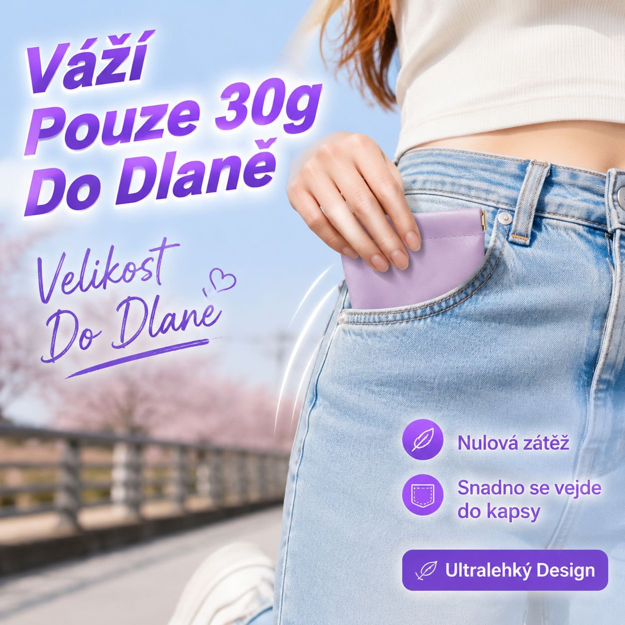 Automaticky zavírací kapsa na drobnosti