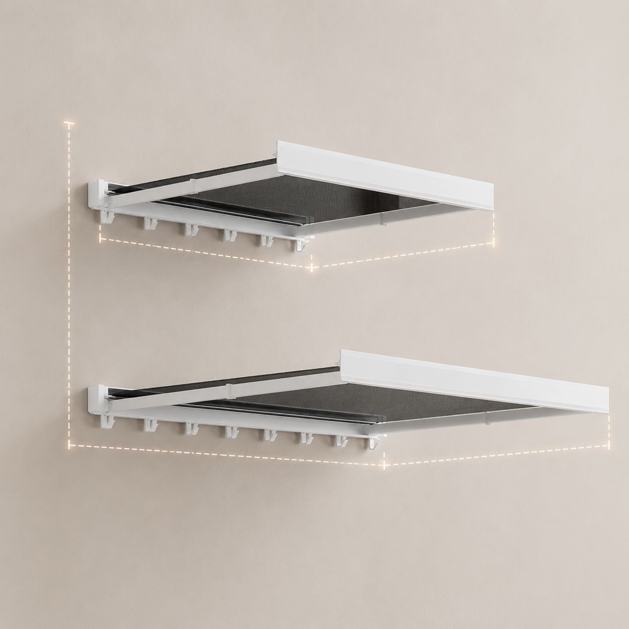Space-saving Foldable Flat Drying Net in modern laundry room