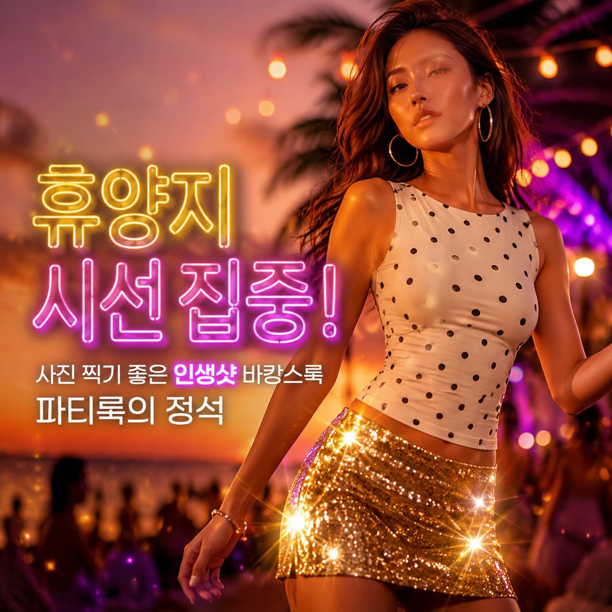 여름 신상 도트 프린트 민소매 탑 여성