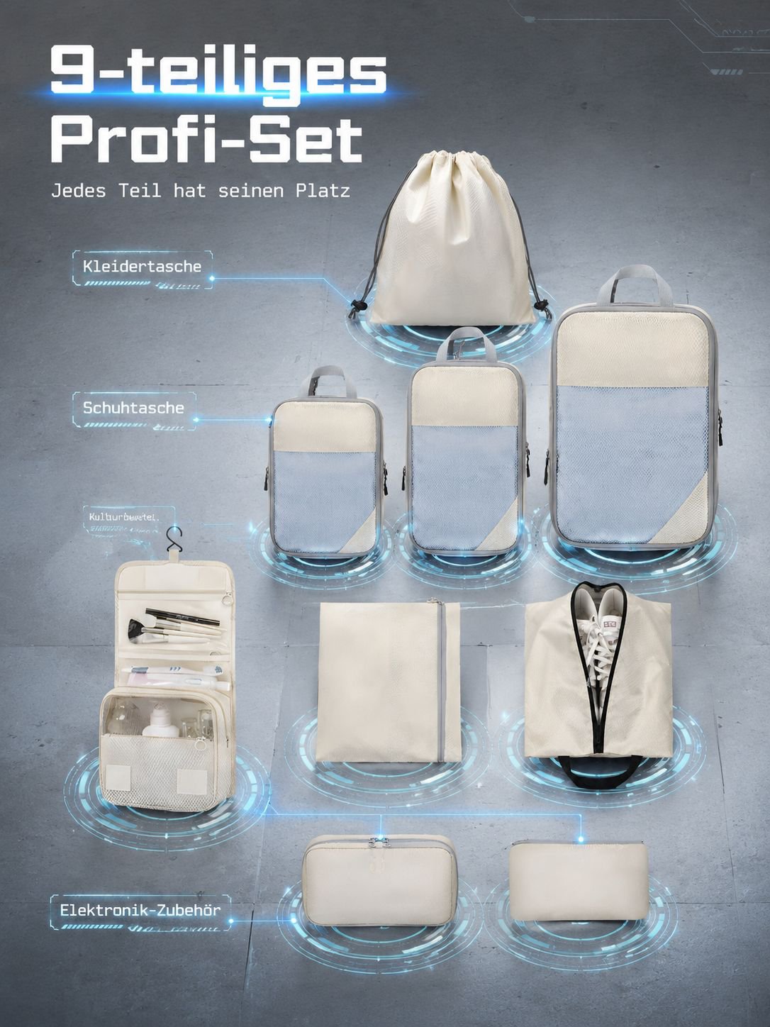 Sac de compression de voyage portable pour bagages