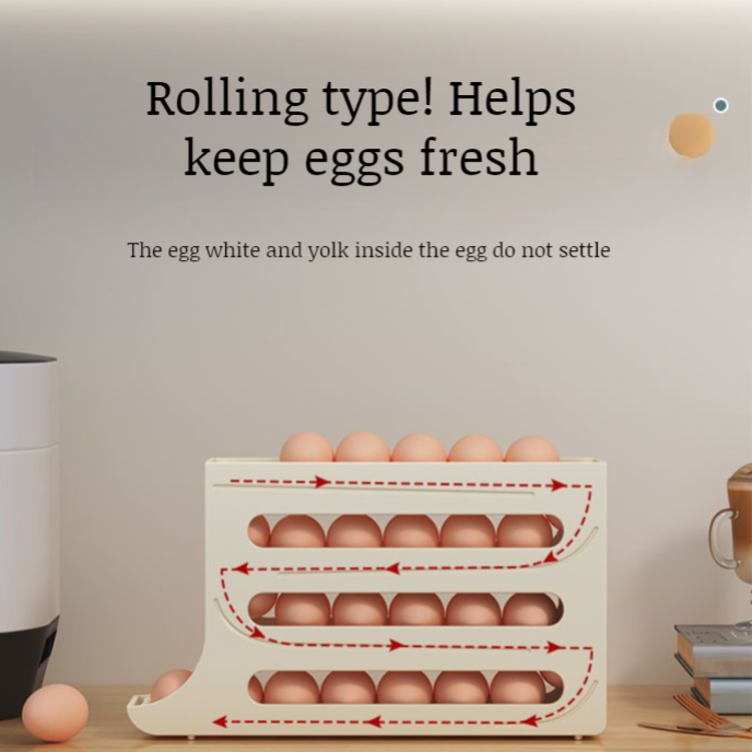 Rolling Refrigerator Egg Organiser