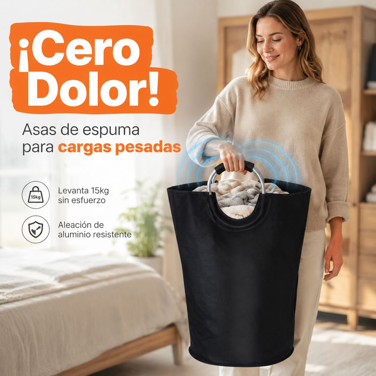 Cesto de ropa sucia de tela Oxford para el hogar