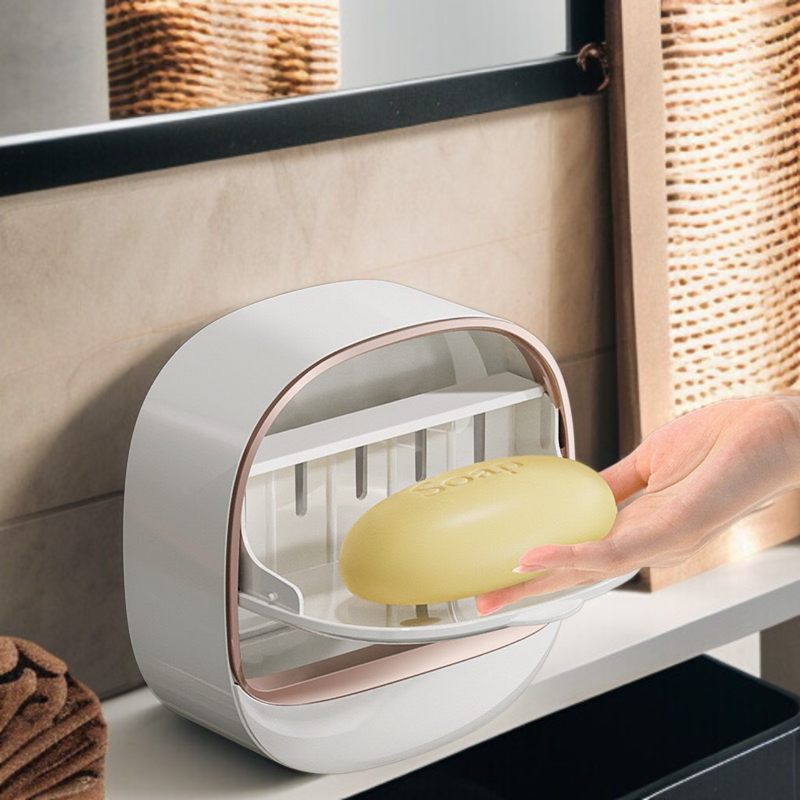 壁掛け高級石鹸箱の設置例