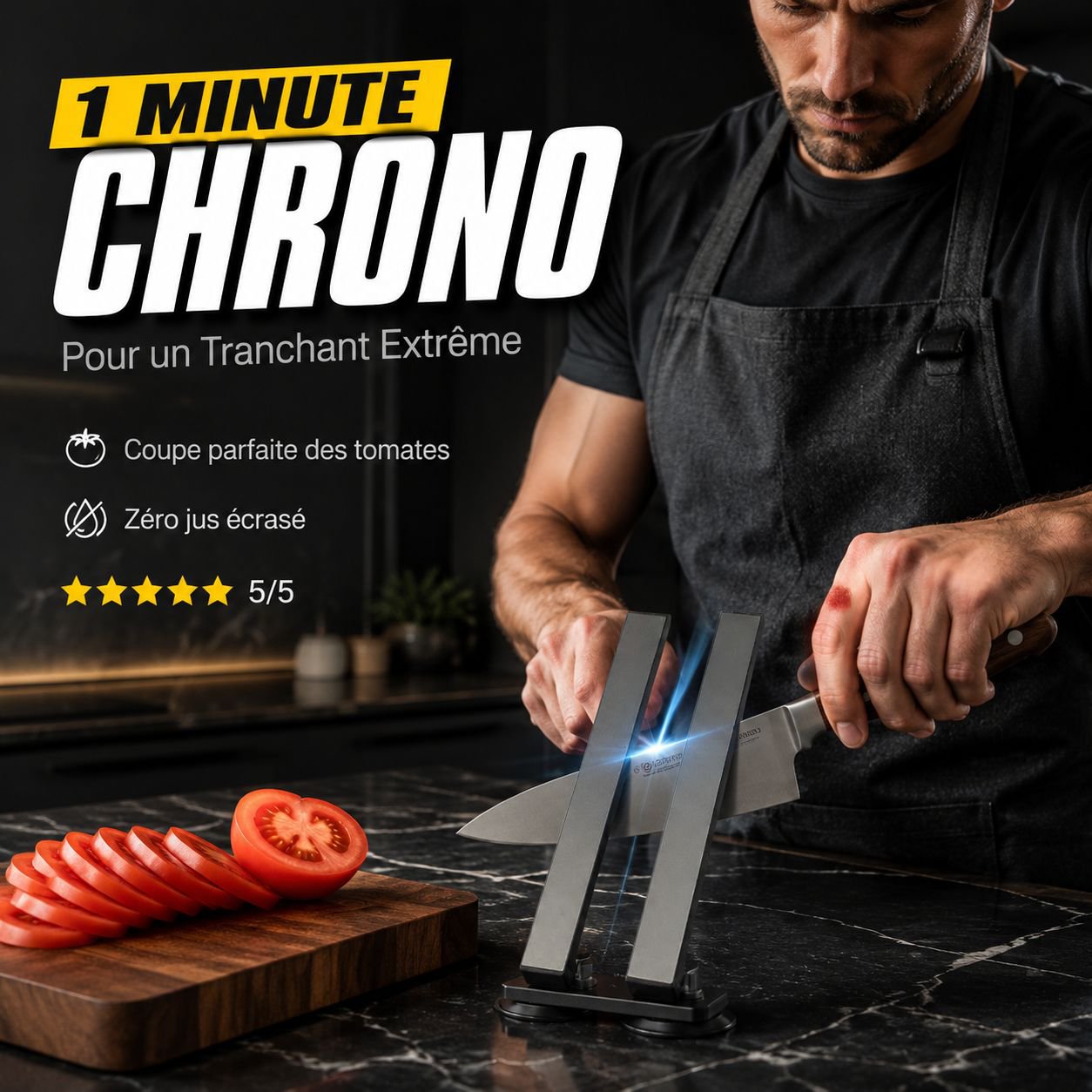 Aiguiseur de couteaux à angle fixe pour cuisine domestique