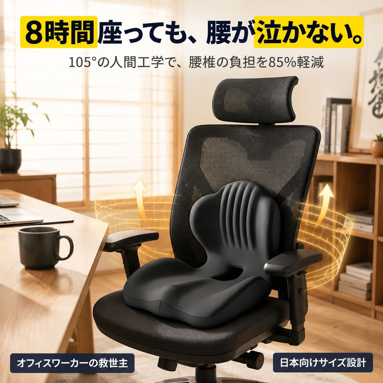 長時間快適サポートチェア