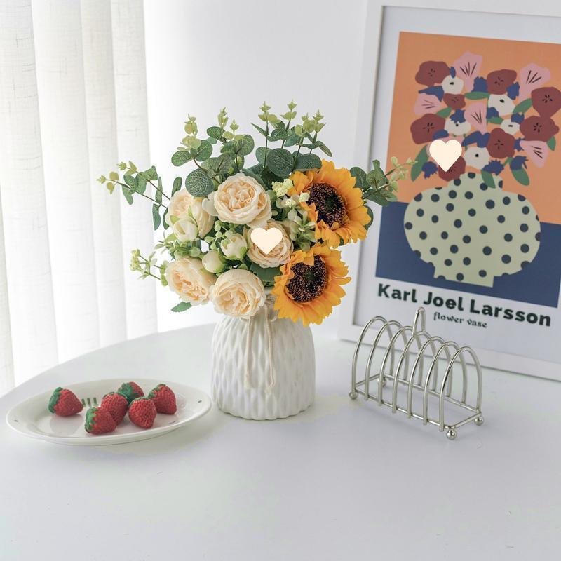  ดอกทานตะวันประดิษฐ์ ตกแต่งโต๊ะห้องนั่งเล่น ของประดับบ้าน