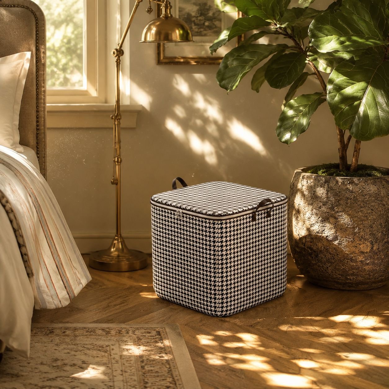 Foldable waterproof organizer for large bedding items