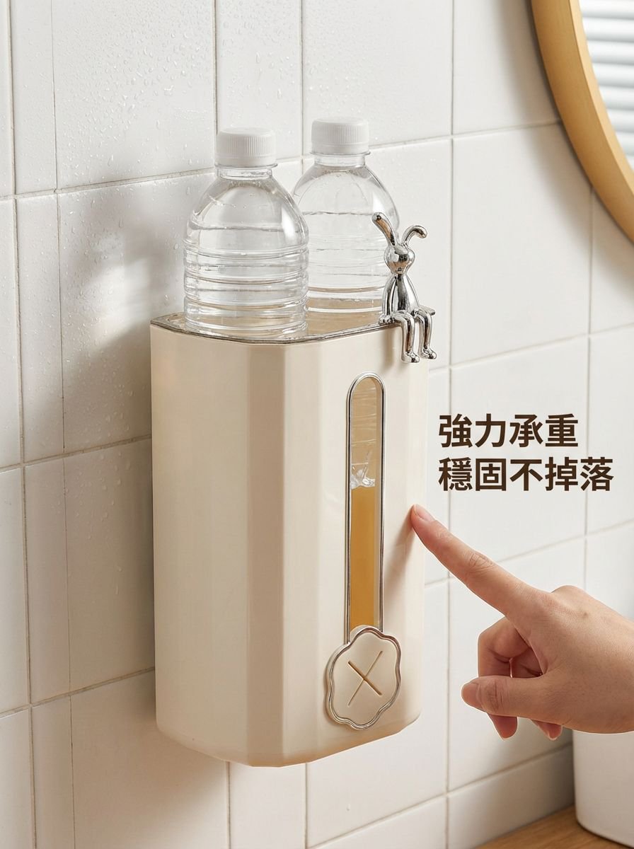 免打孔壁掛高顏值抽紙盒安裝示意圖