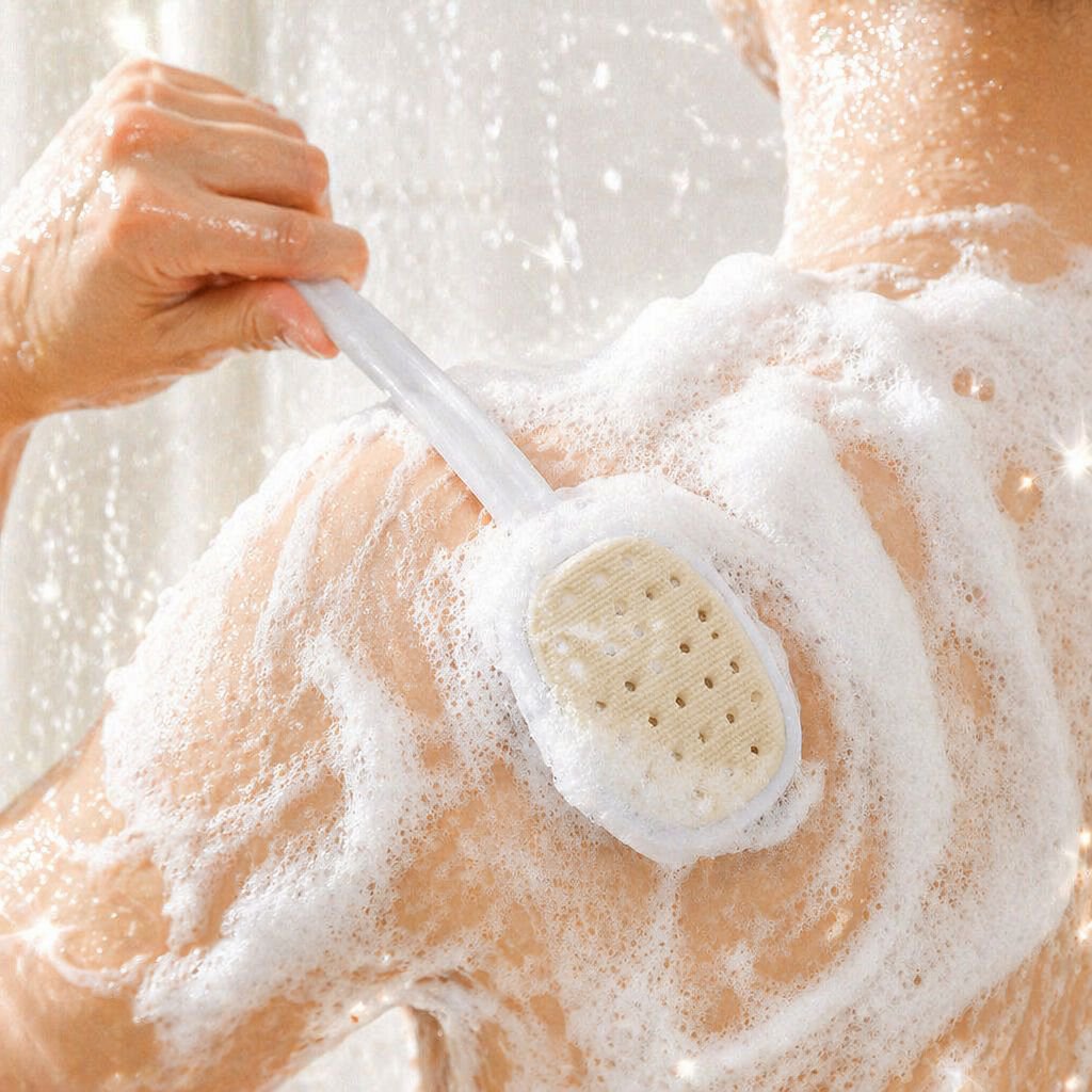 Lazy Foaming Back Scrubber: Dual-Effect Bath Magic