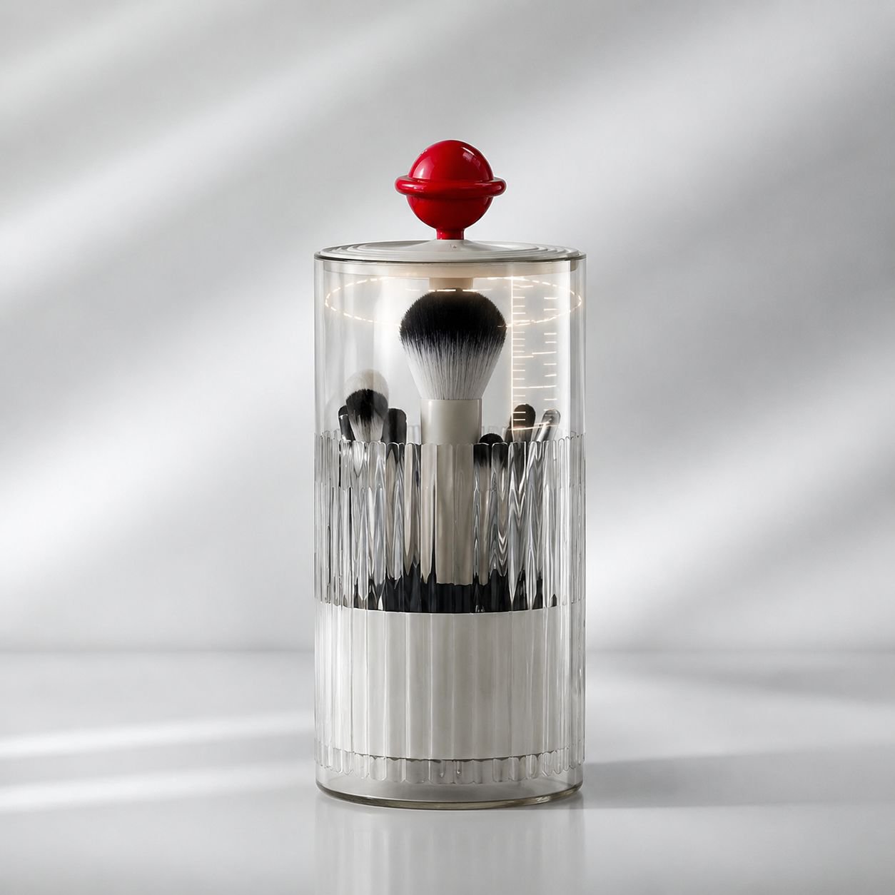 Organisateur de pinceaux de maquillage avec couvercle protecteur