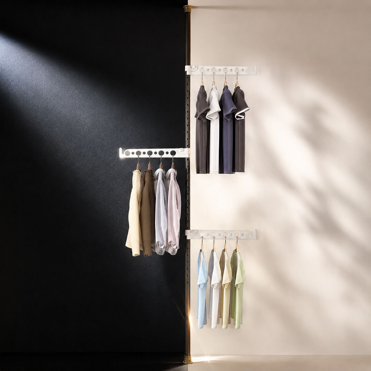 Moderner Teleskop-Kleiderständer für Garderobe
