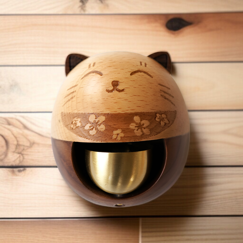 幸運と富を呼ぶラッキーキャットデザインのチャイム