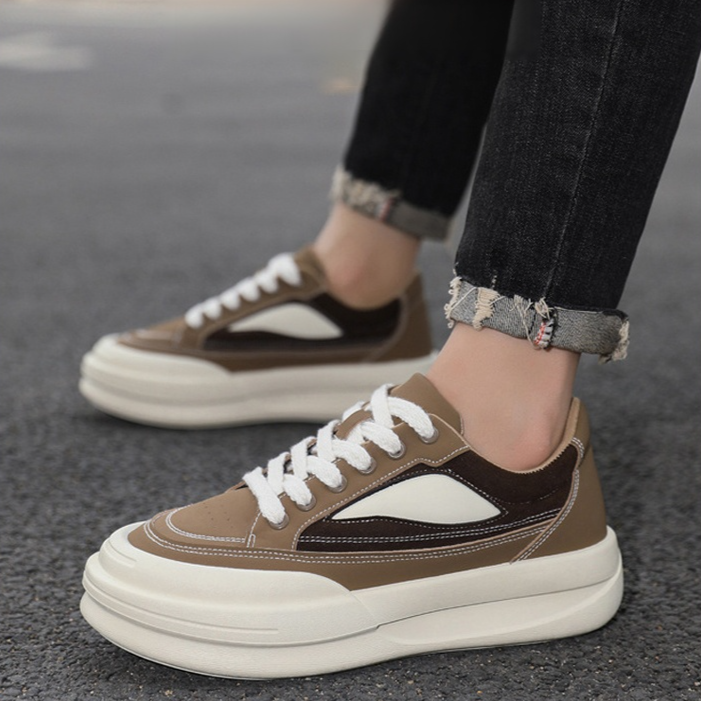 봄여름 아웃도어 남성 빈티지 슬립온 남성 키높이 운동화 아빠 통굽 단화 캐주얼화