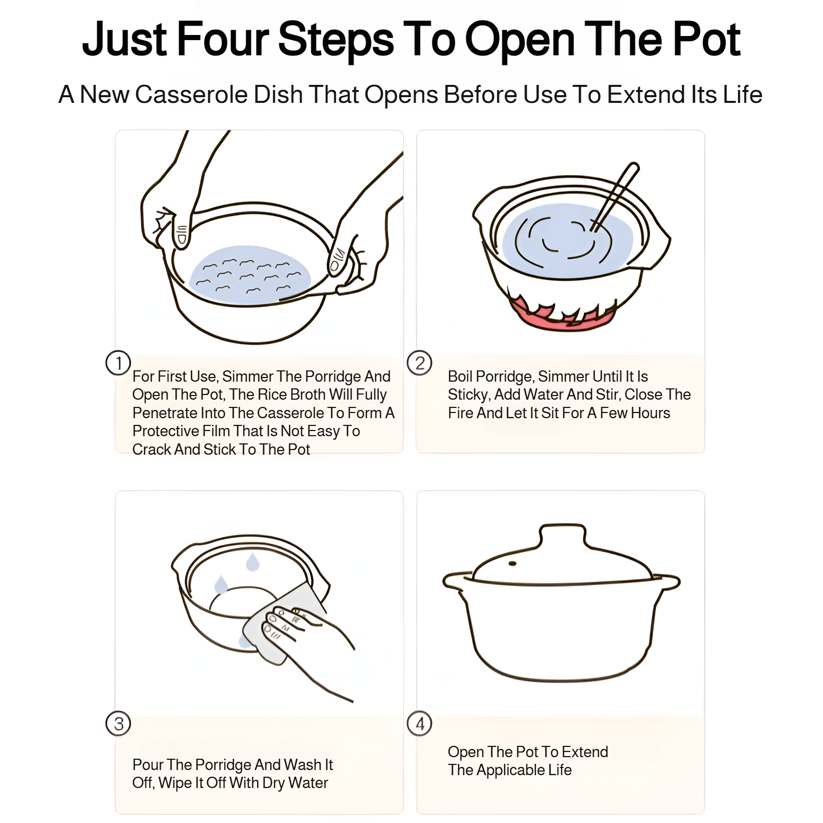 Oven and stovetop safe ceramic pot with plum blossom