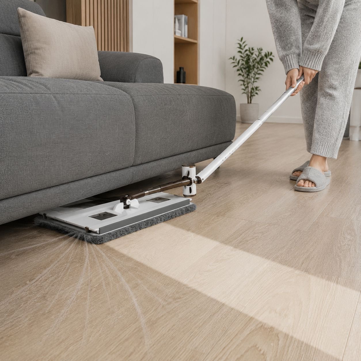 Anti-bacteria and Anti-mite Hands-free Flat Mop