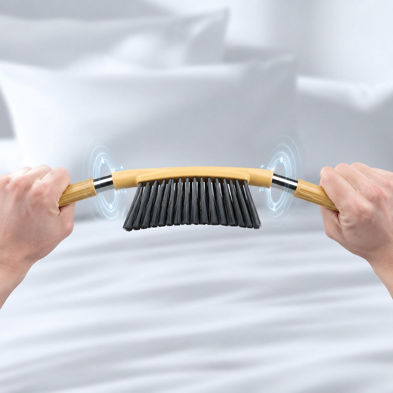 Stainless Steel Long Handle Bed Brush Household Cleaning Brush