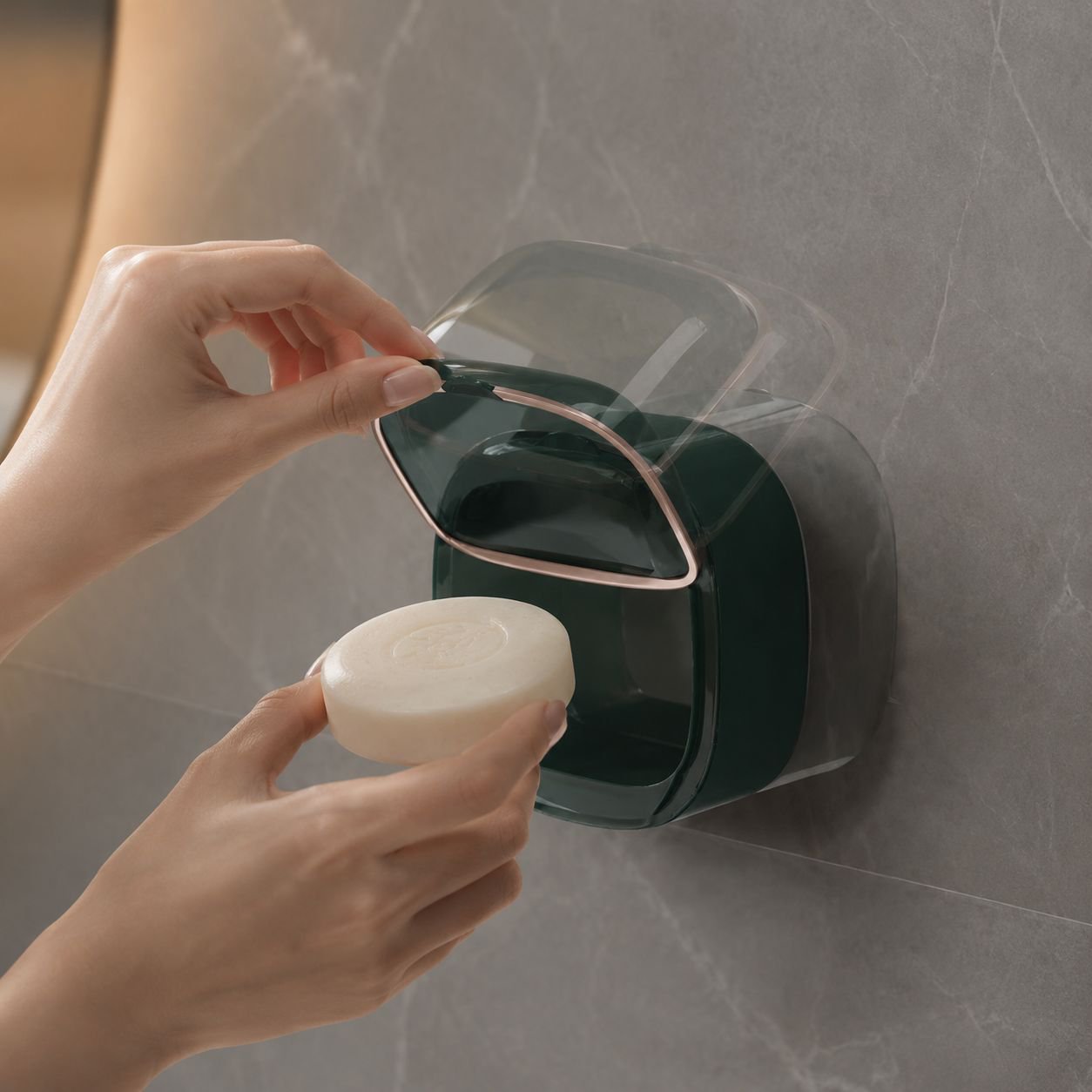 Support porte-savon avec égouttoir pour savon sec