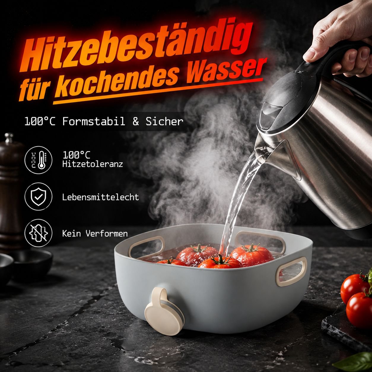 Multifunktionaler Küchen-Abtropfkorb – Faltbare Spülschüssel für Gemüse und Obst