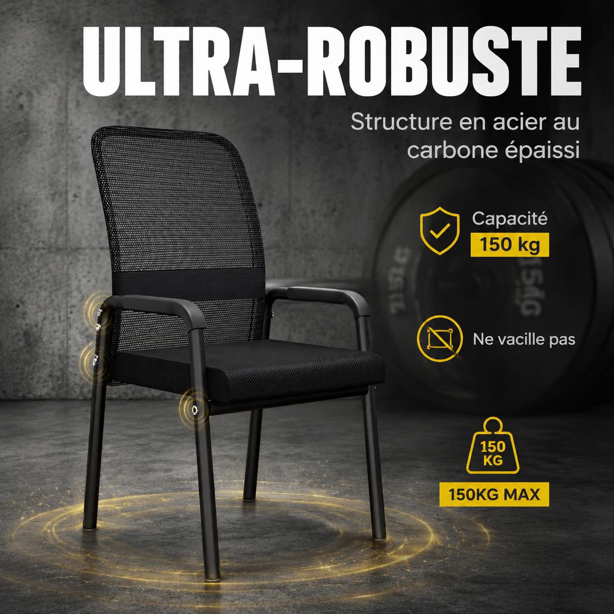 Roulettes fixes pour chaise de bureau ChairSense Alpha