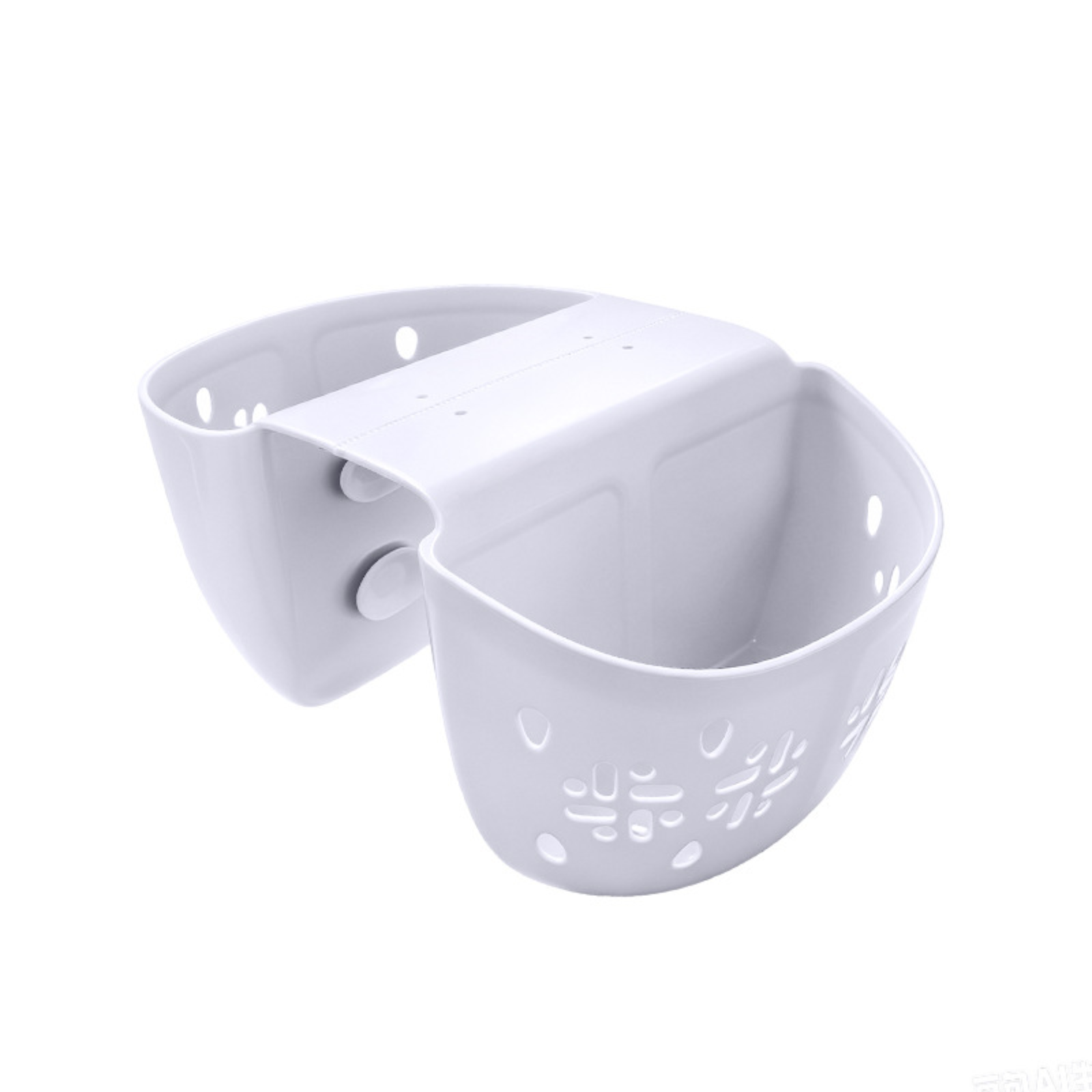 Baby bathtub storage bag, made of soft, food-grade silicone, non-slip, wall-mountable, with a large 