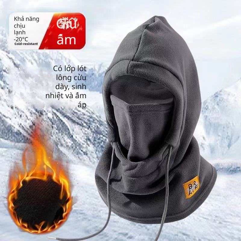Mũ Ấm Khăn Quàng Cổ Mặt Nạ Để Giữ Ấm Chống Lạnh Và Chắn Gió Khi Đạp Xe