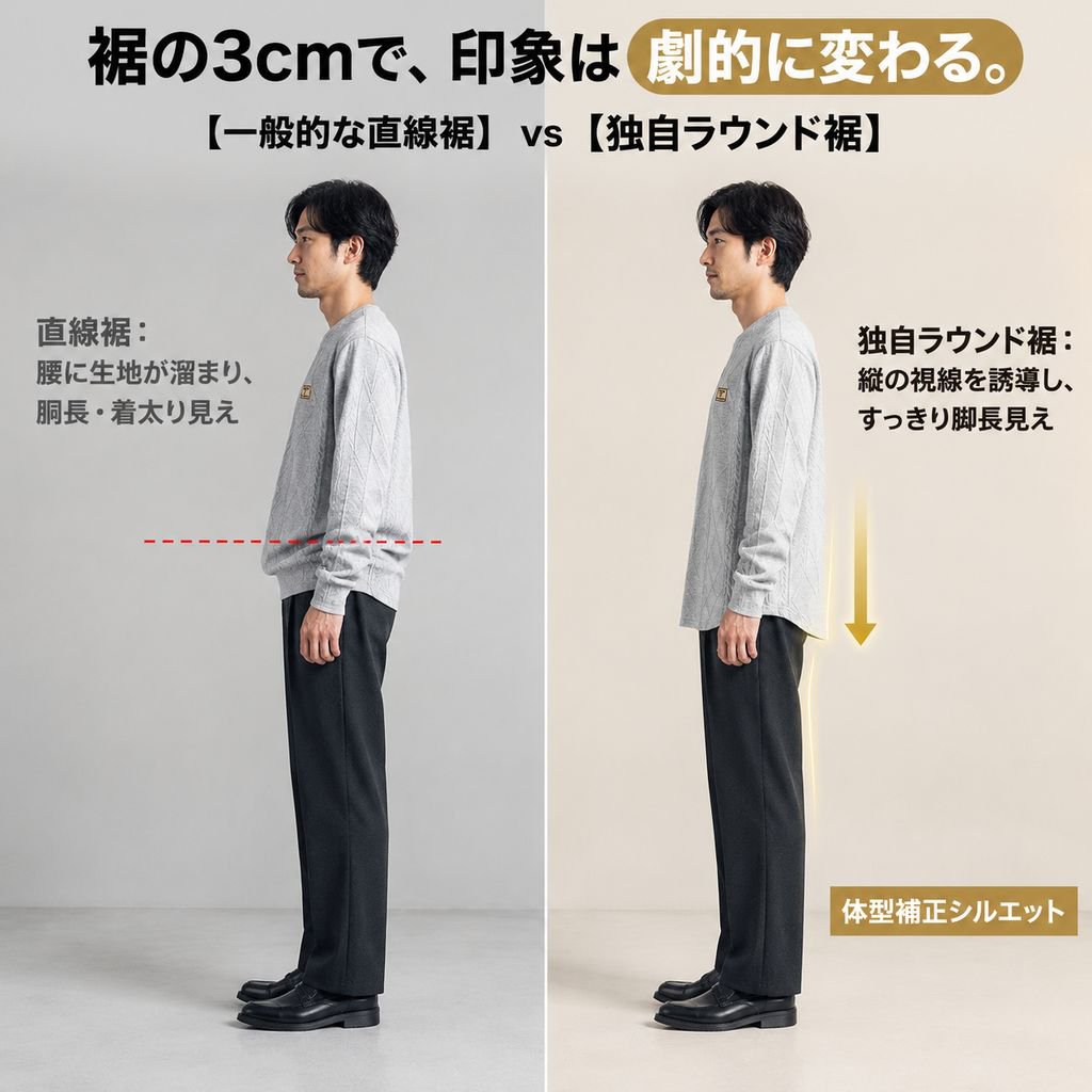 メンズ 快適カジュアル ジャカード クルーネック スウェットシャツ