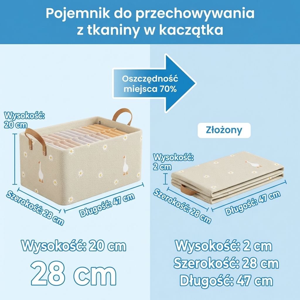 Pudełko do przechowywania, pudełko do przechowywania ubrań z materiału