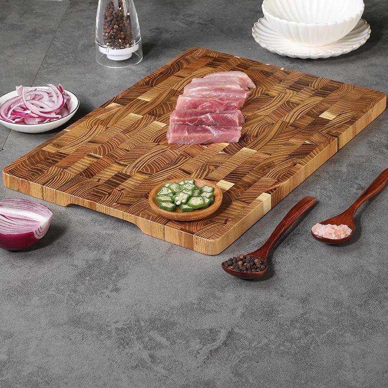 Teak Massivholz Schneidebrett, aufrecht, für die Küche und den Haushalt