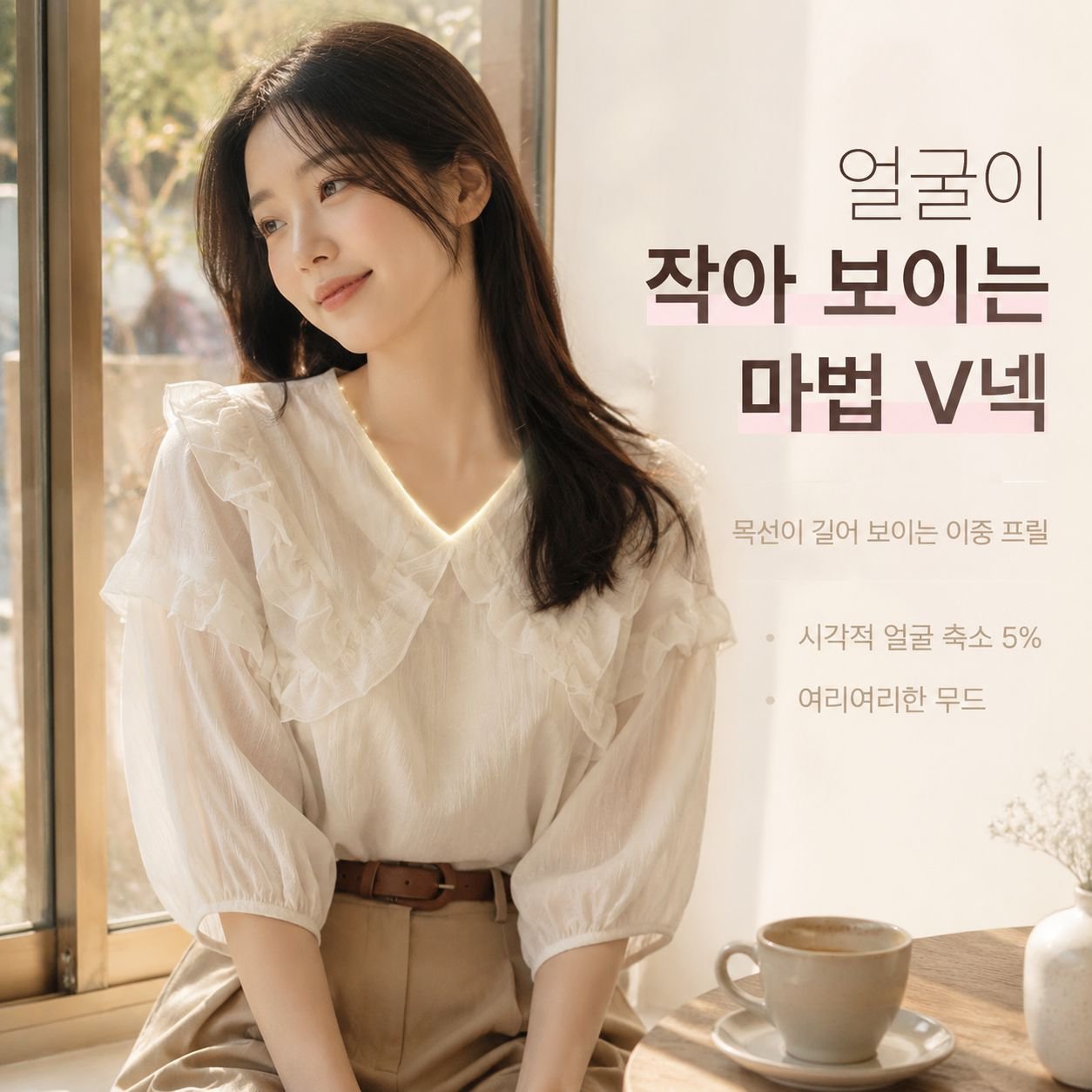트렌디 목이버섯 와이드 5부 팬츠 투피스 세트