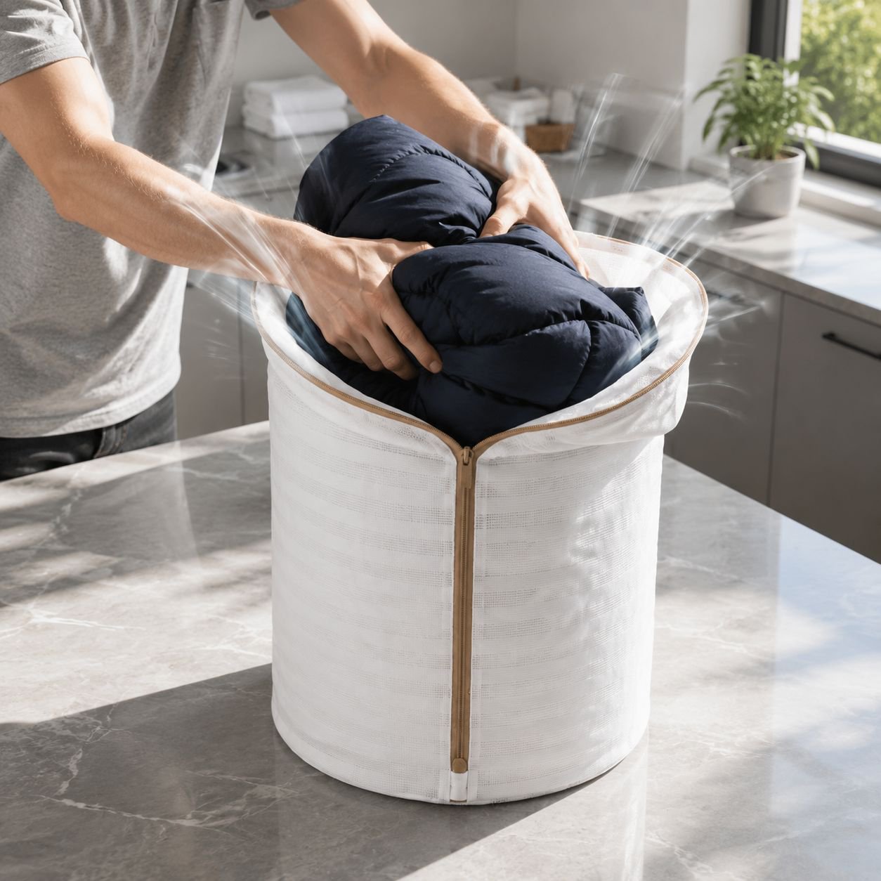Durable zipper of anti-deformation laundry bag