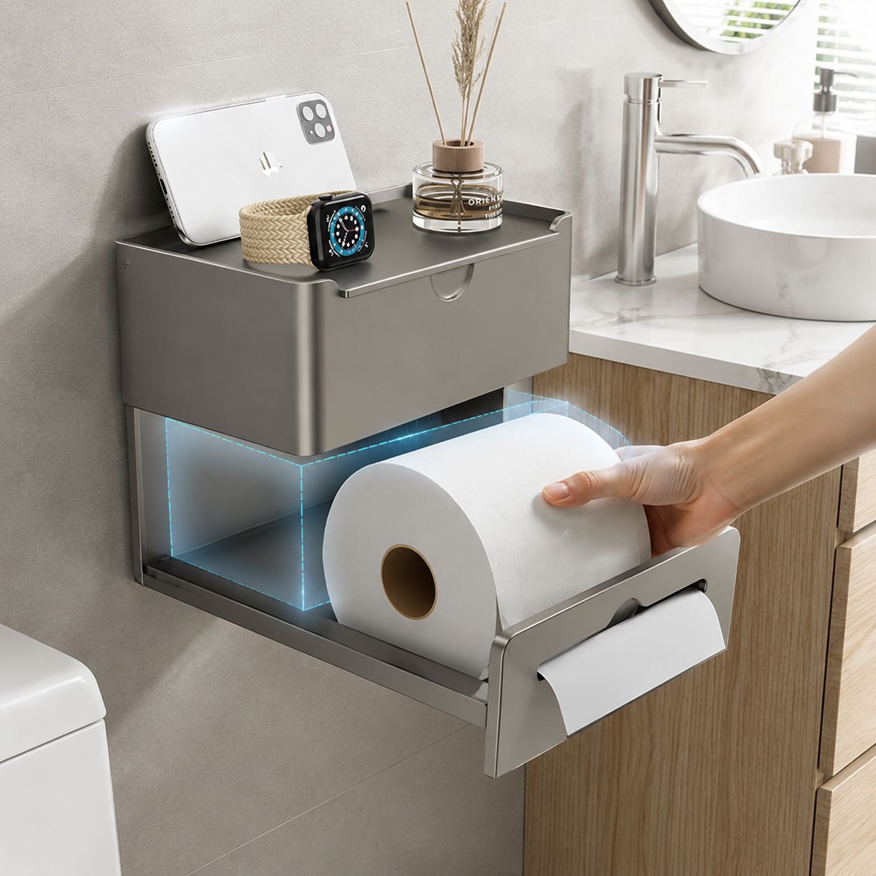 Moisture-resistant tissue dispenser for home