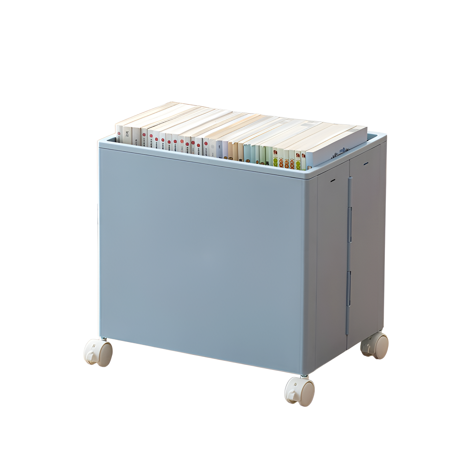 Wheeled Foldable Under-Desk Storage Trolley for Books and Sundries