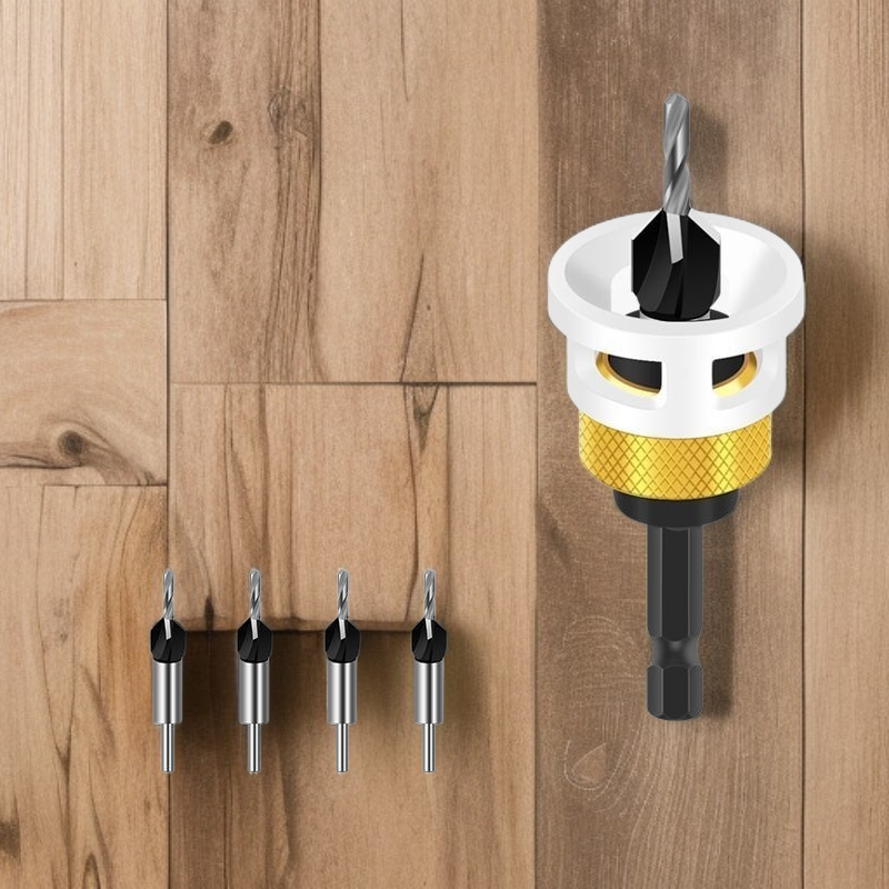 Foret conique à tête en alliage à quatre bords pour travail du bois JMY