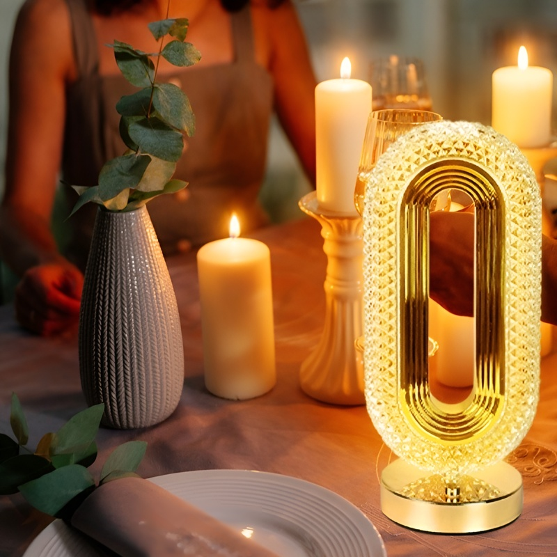 Touch-sensitive acrylic table lamp