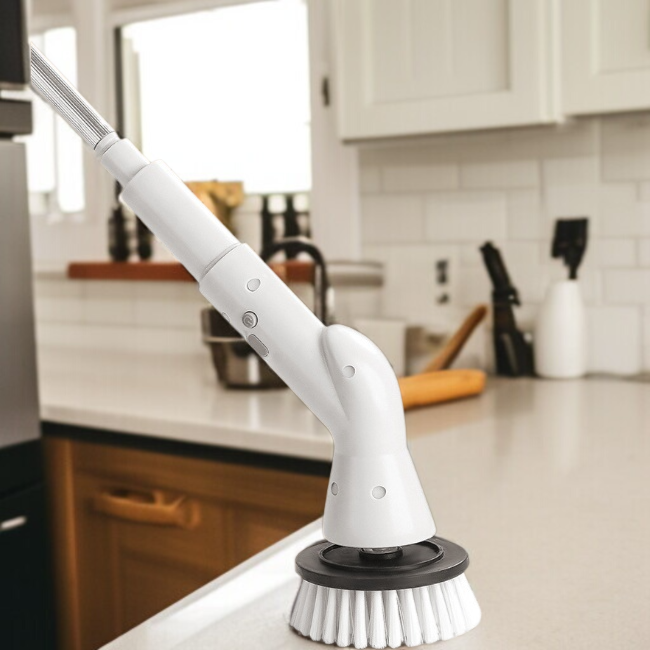 コードレス電動ロングハンドルクリーニングブラシ全体画像