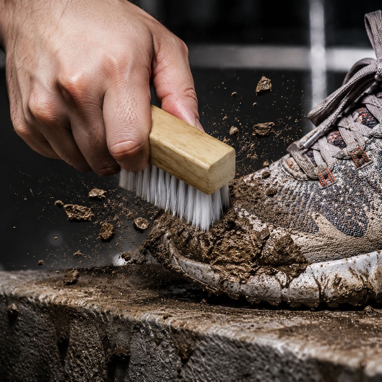 Multi-Functional Natural Wooden Shoe Brush Sneaker Cleaning Tool