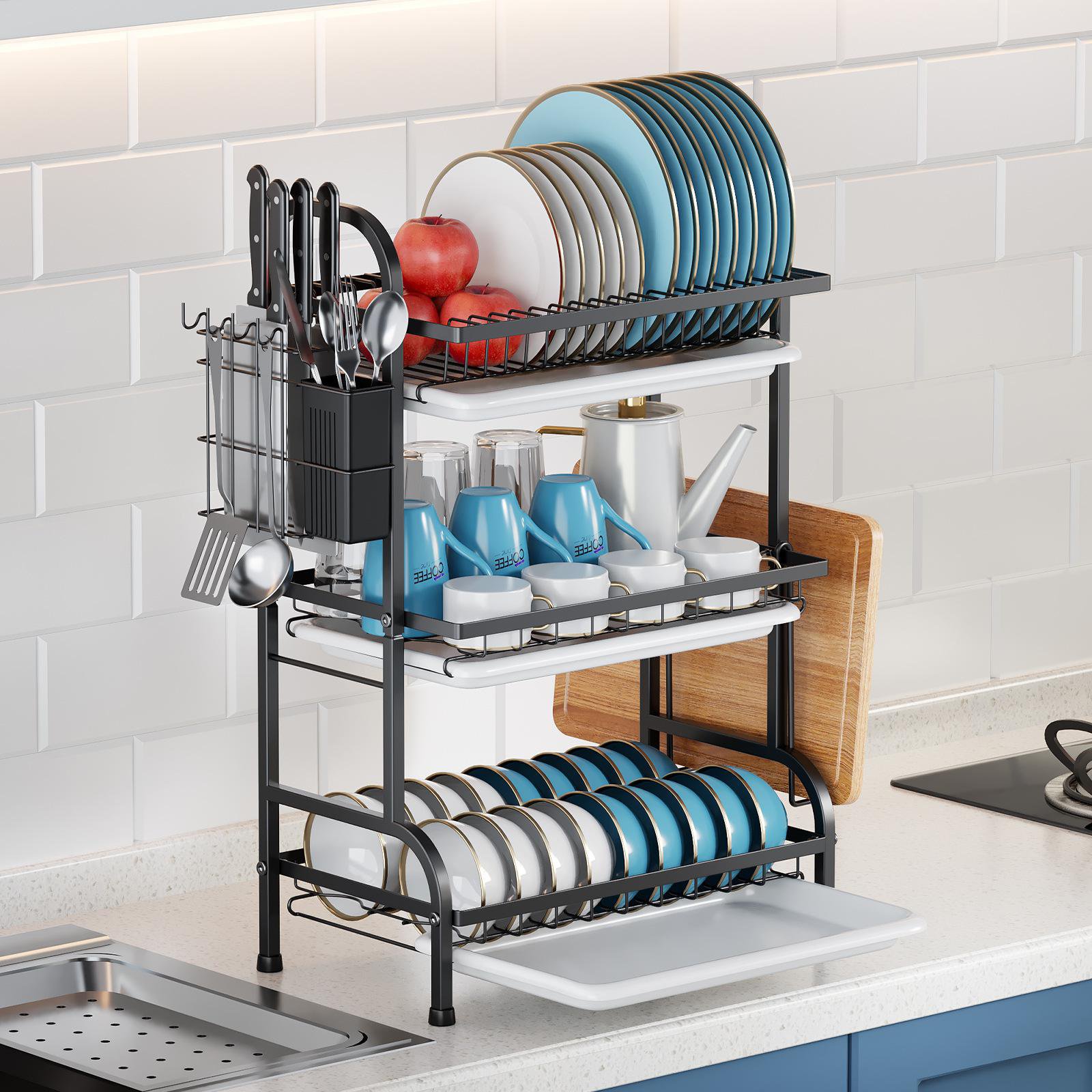 Multi-layer kitchen dish rack