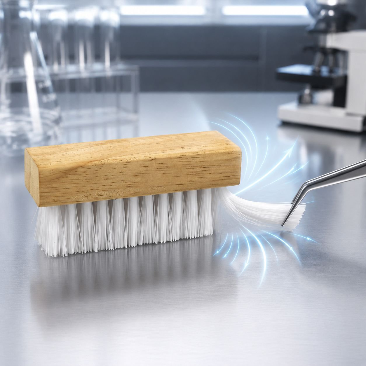 Shoe brush accessory for effective sneaker care