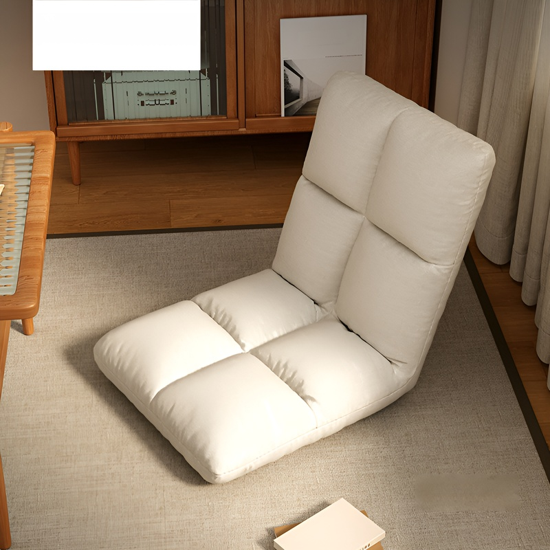  Floating Window Tatami Lazy Chair, Wooden Back Support for One Person